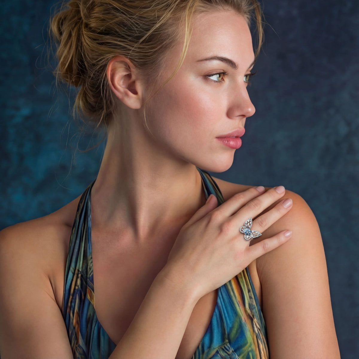 Blue Butterfly Moissanite Ring | Brevado