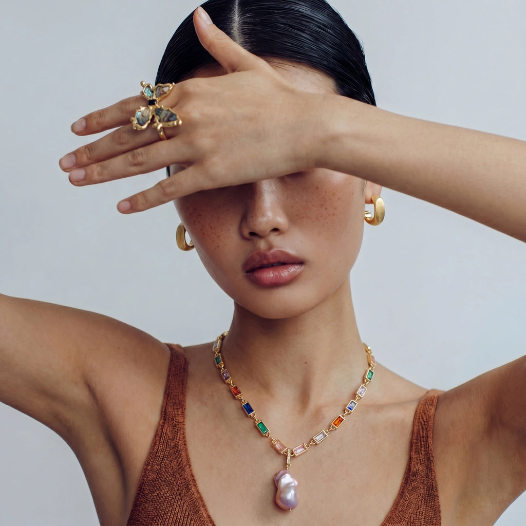 Rainbow Statement Necklace | Brevado
