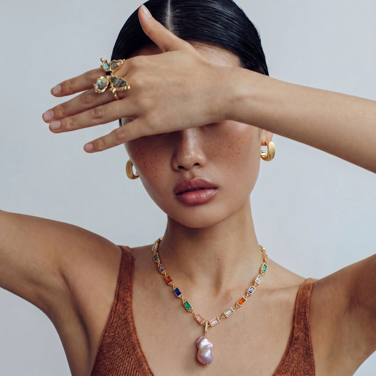 Rainbow Statement Necklace | Brevado