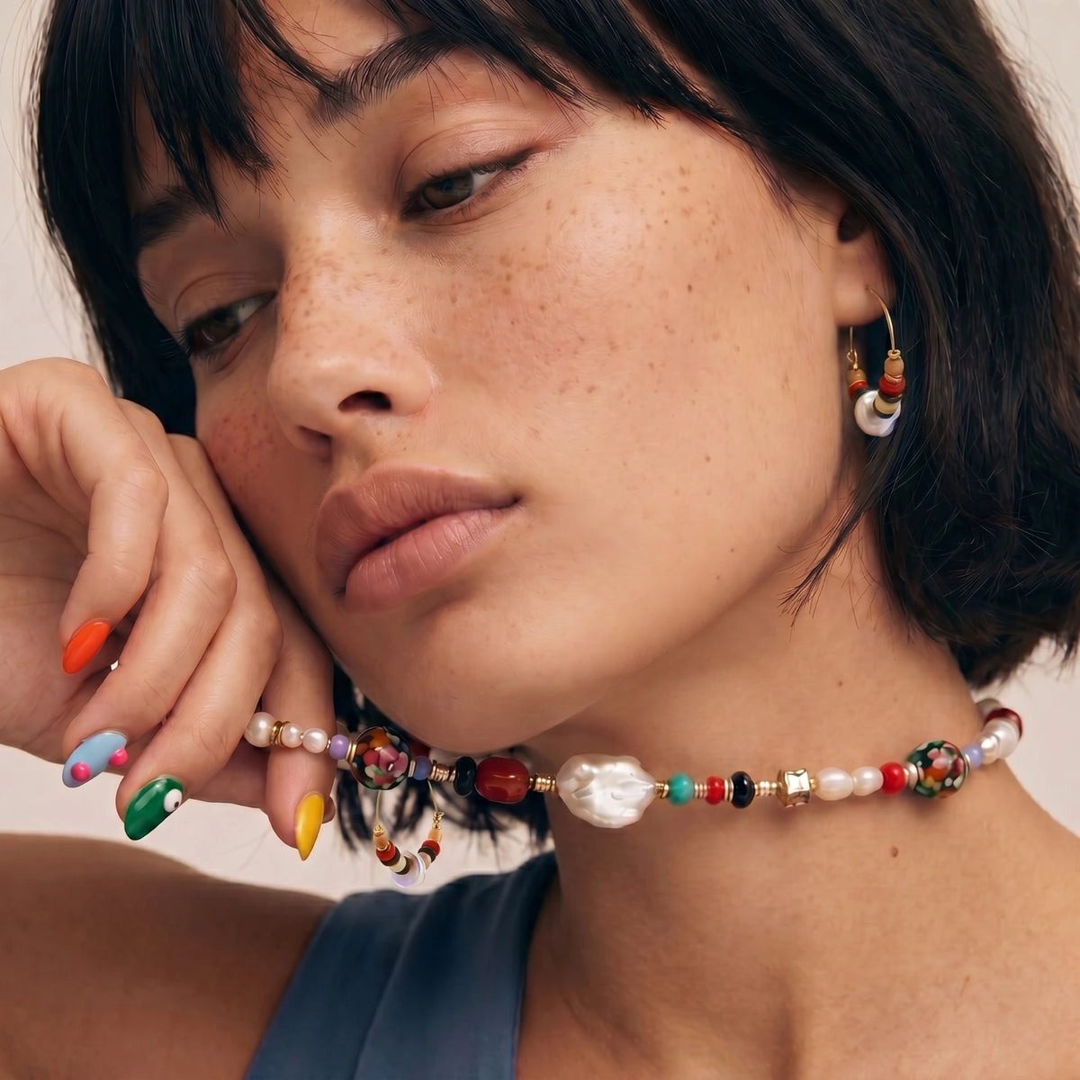 Bohemian Pearl Stack Earrings | Brevado